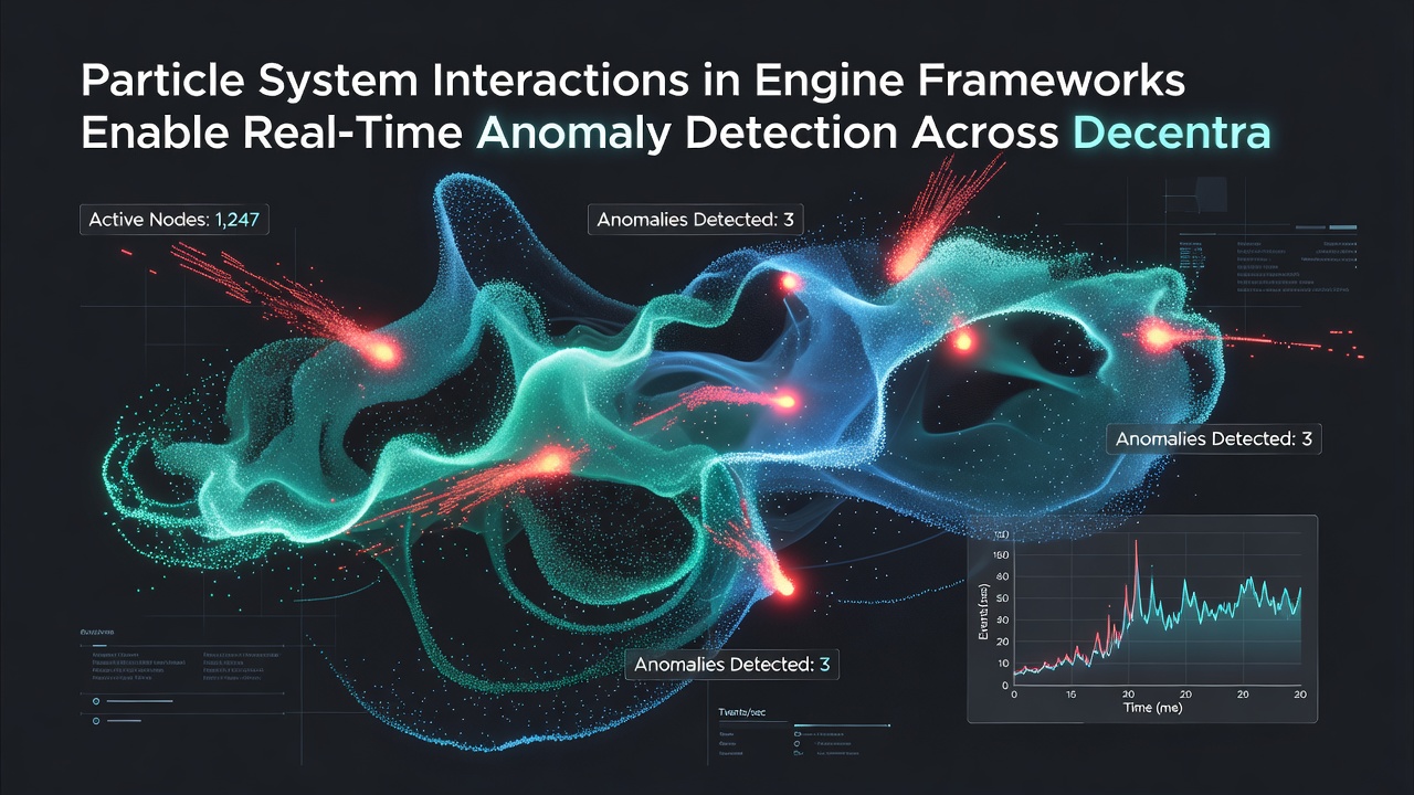 Network anomaly detection visualized through particle interactions in a decentralized console environment