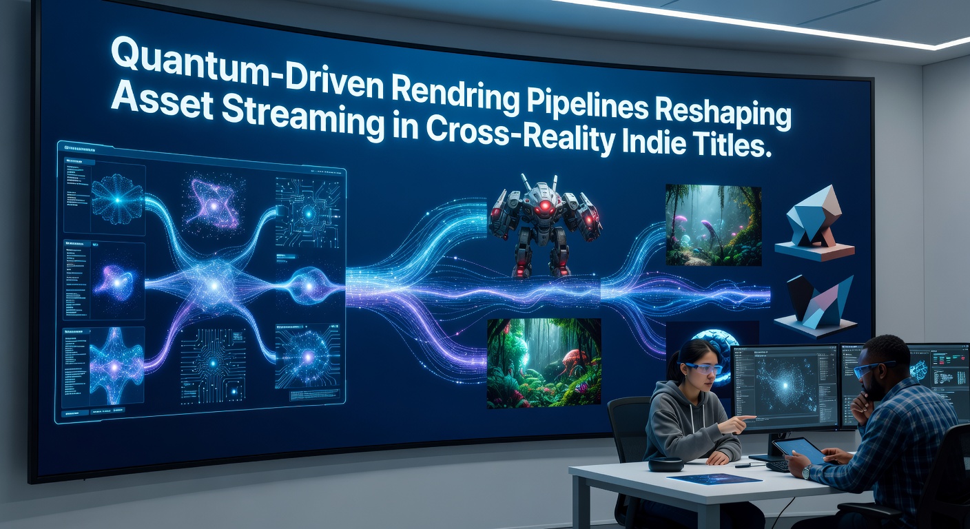 Quantum computing visualization integrated with asset streaming in mixed reality environments