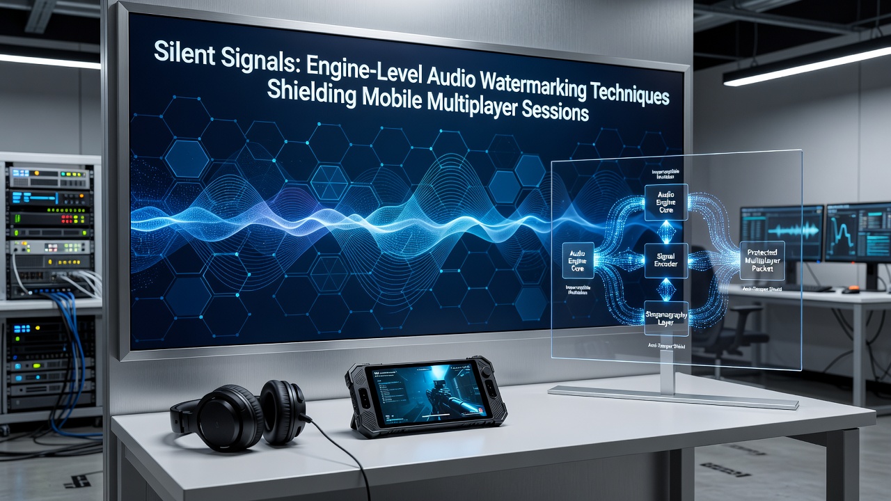 Mobile device screen displaying real-time audio signal analysis during a multiplayer game session