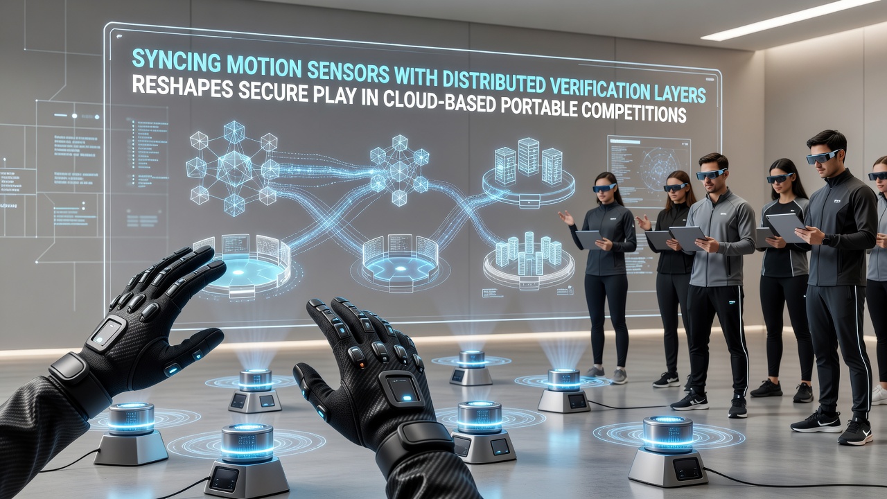 Motion sensors integrated with verification layers in a cloud gaming setup on portable devices