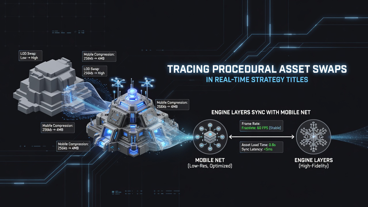 Detailed view of protocol synchronization during asset exchange in cross-device RTS sessions